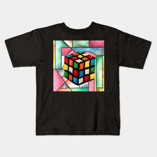 Cubes are Fun! Kids T-Shirt by Art by Ergate